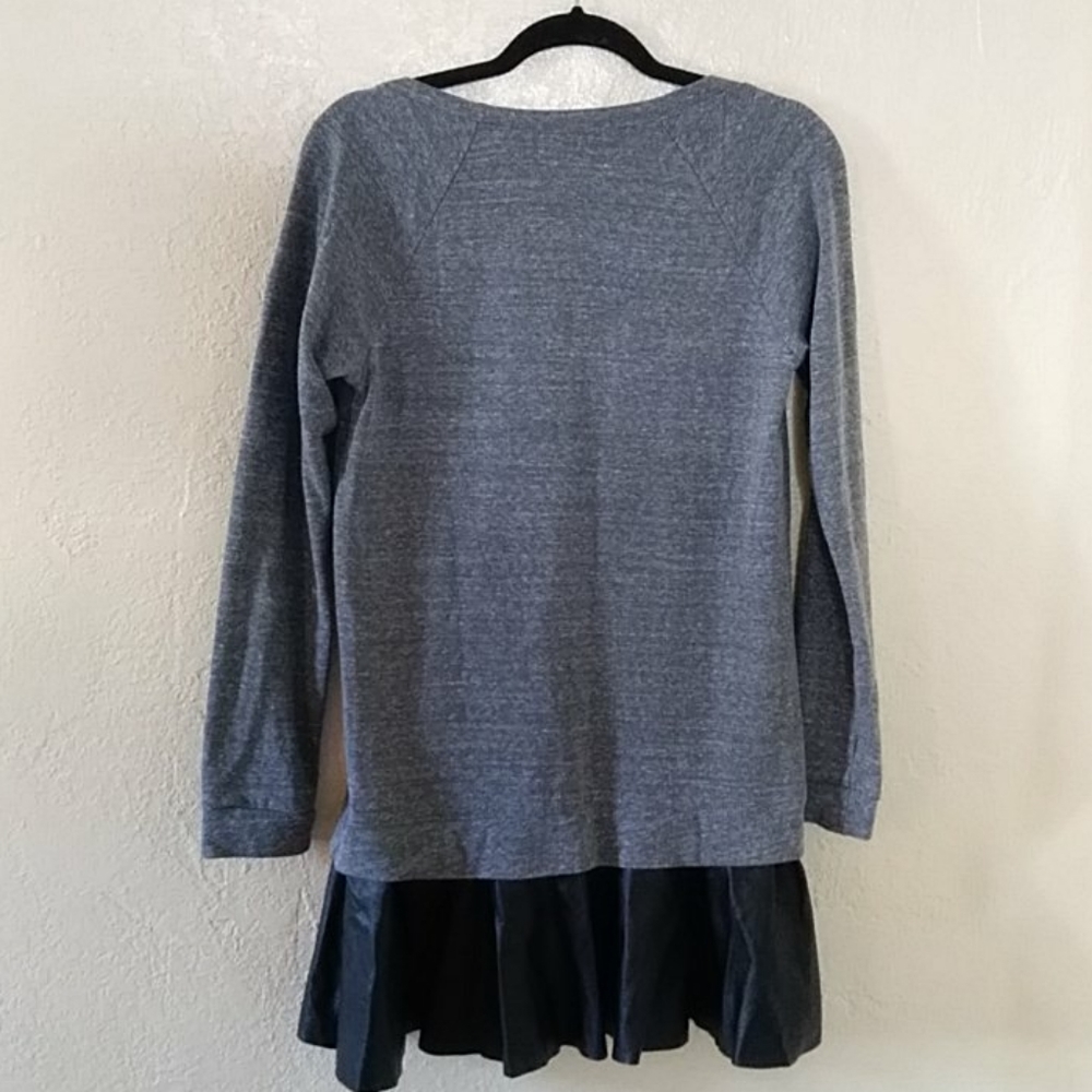Splendid Mix Media Gray Black Dress - Picture 5 of 6